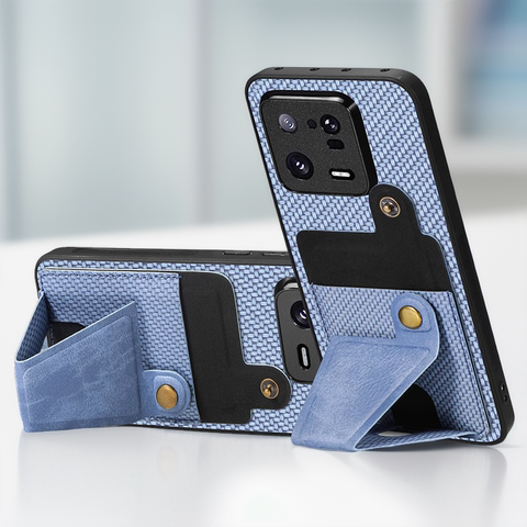 Carbon Fiber Pattern Card Holder Kickstand Function Note 12, Note 12 Pro, Note 12Pro+, 13, 13 Pro, 13 Ultra, 12T, 12T Pro