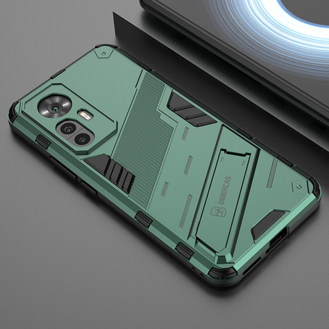 Green — New Punk Armor Tough Shockproof Hybrid MagSafe Compatible Kickstand 12T, 12T Pro Phone Case