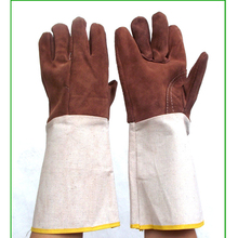 二层帆布袖电焊手套牛皮电焊手套防护劳保手套 焊工手套 耐用防烫
