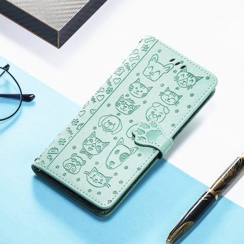 Green — Girls ZenFone 9 ZS590KS Synthetic Leather Cartoon Wallets Folio Flip Soft Phone Case