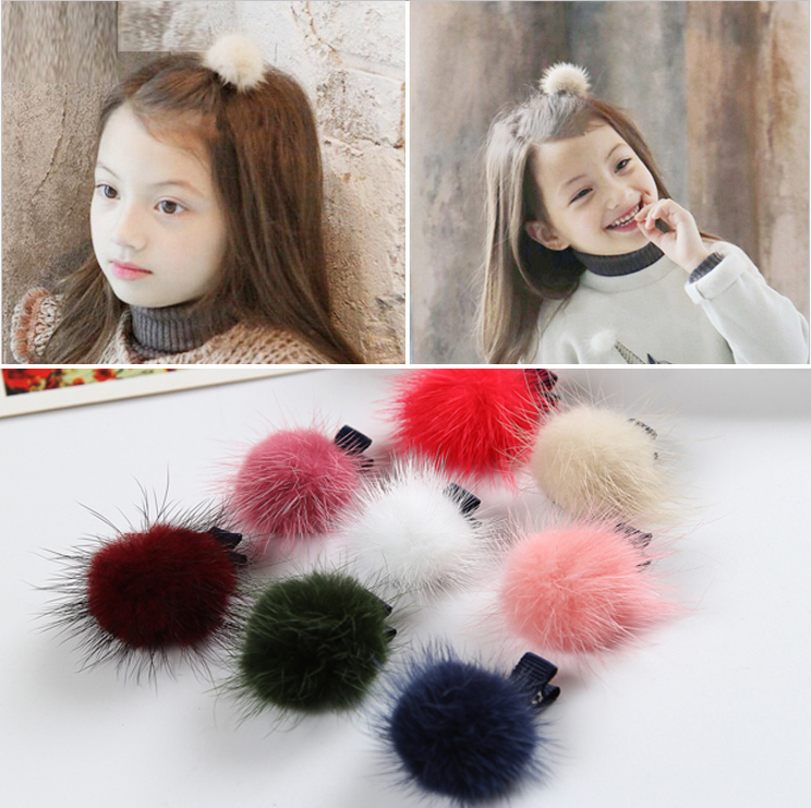 韓國兒童發飾頭飾公主嬰兒毛球頭繩發繩可愛女童發夾寶寶飾品發卡