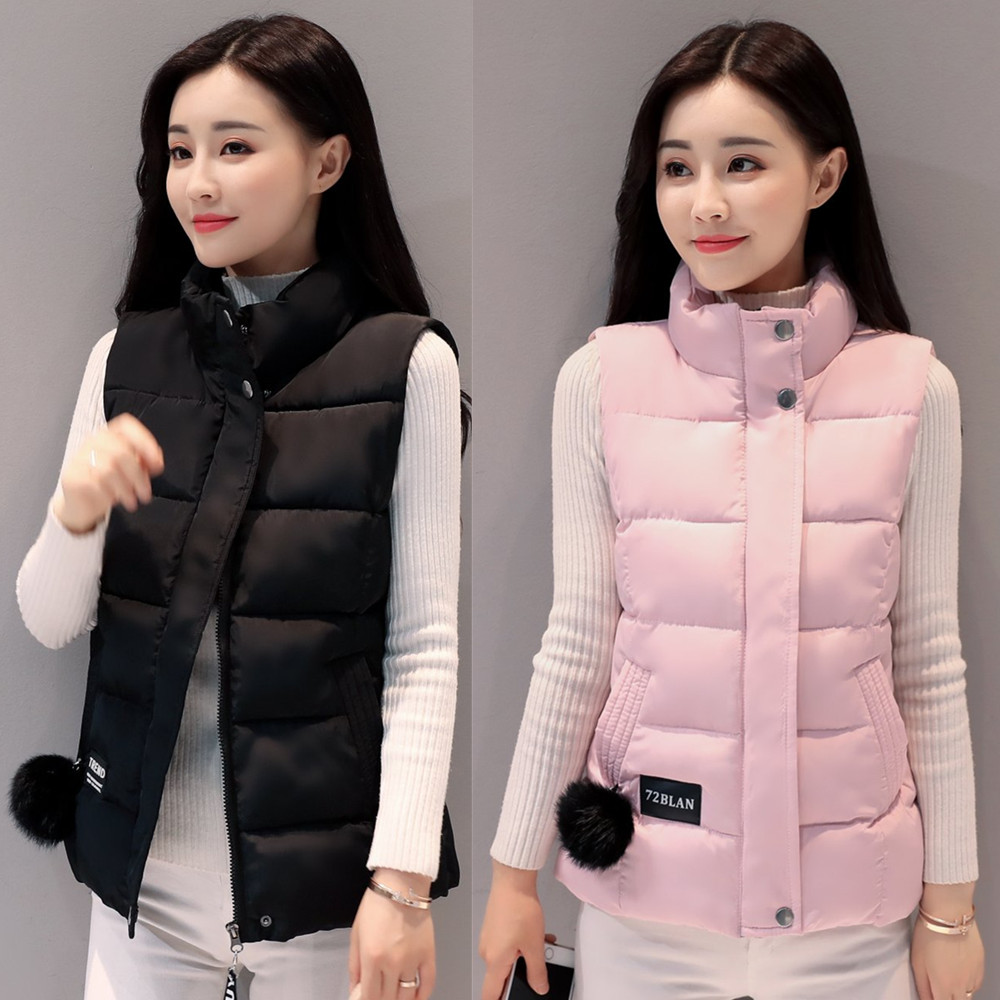 2017新款韓版棉服馬甲女短款學生棉衣馬夾外套鼕裝面包服背心坎肩