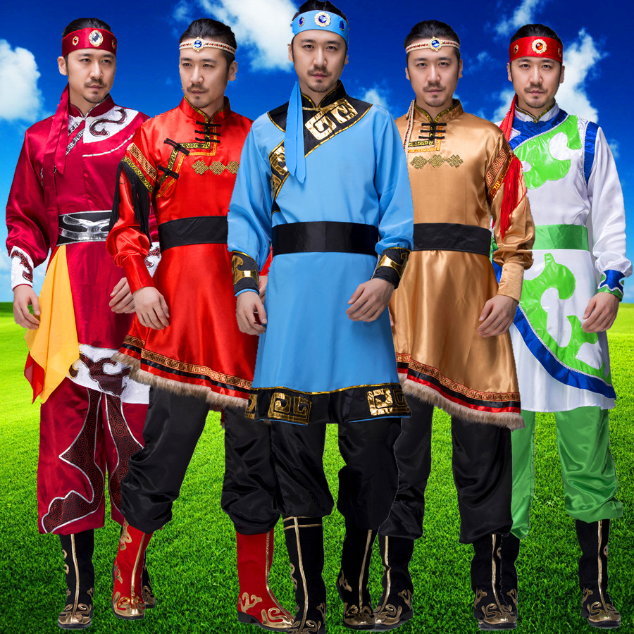 大草原内蒙古族演出服装少数民族舞蹈表演服饰套马杆衣服成人男女