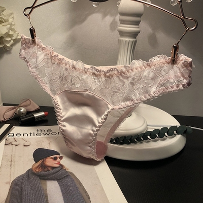 欧美蕾丝内裤女士性感诱惑丁字裤低腰透视火辣T字裤-淘宝网