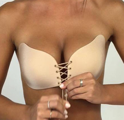拉拉女神 胸贴 隐形文胸婚纱内衣聚拢透气加厚拉绳硅胶乳贴nubra-淘宝网