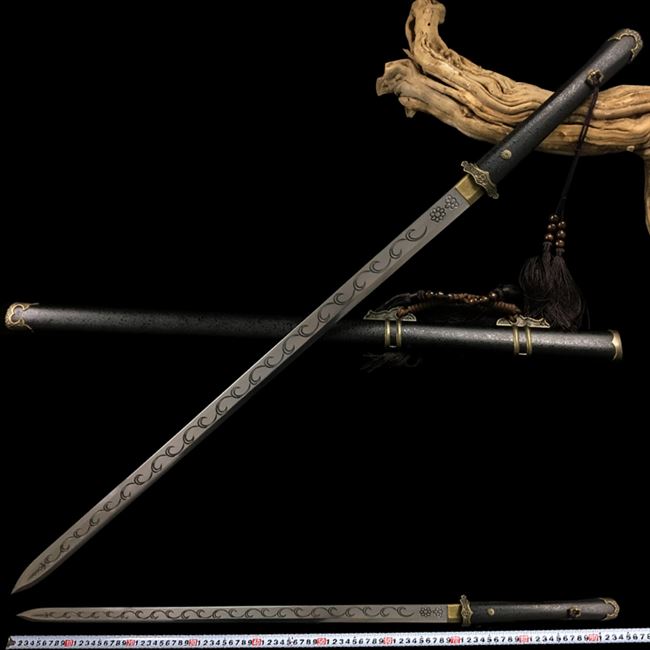 longquan cologne China plain fittings Tang Jiangao manganese steel one knife sword sword long tang dao han jian is not edged usually