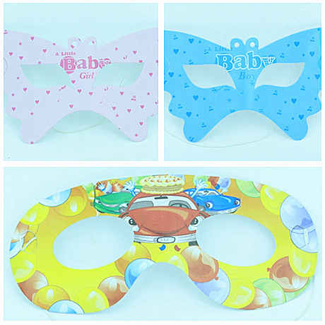 儿童生日派对用品 纸制卡通眼罩 面具装扮聚会 男孩女孩生日快乐