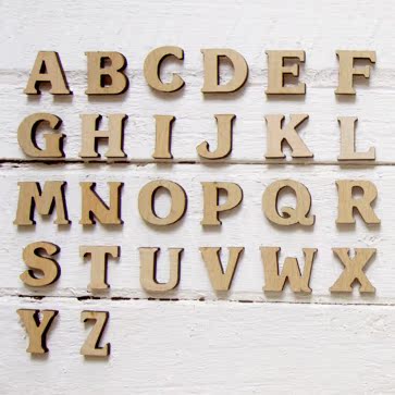 diy的乐趣 迷你木质字母数字符号 门牌挂牌挂板diy创意装饰摆件