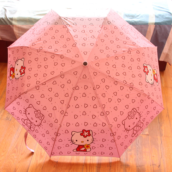 包邮hello kitty凯蒂猫 可爱卡通动漫伞 遮阳伞 晴雨伞 雨伞