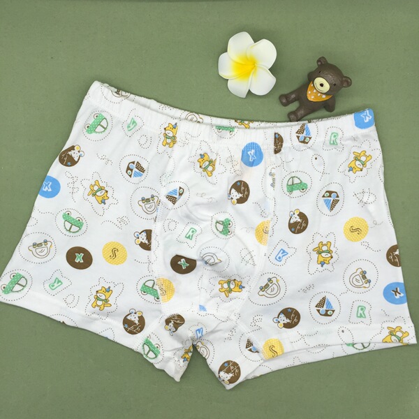 Lolo squirrel洛洛诗库睿高端儿童内裤纯棉男童平角裤四角裤1条装