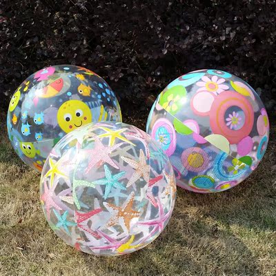 正品美国intex卡通图案儿童戏水球大号海洋球男女宝宝游泳手拍球