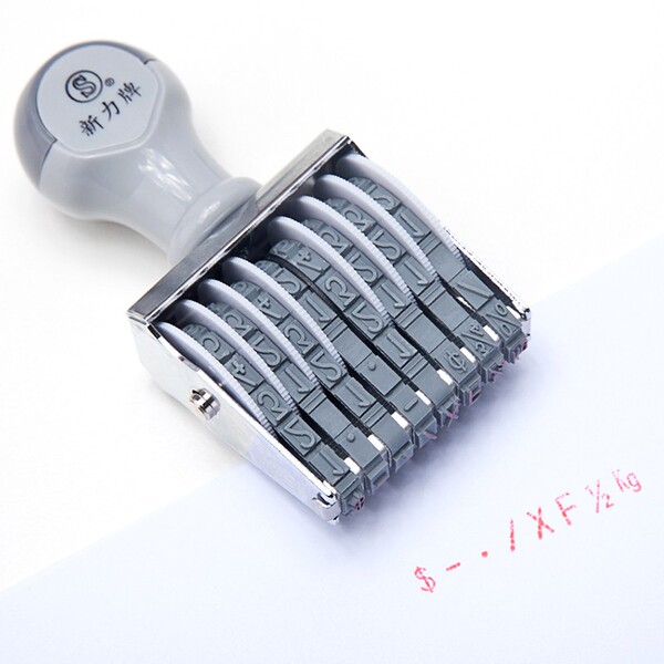 新力牌手动生产日期打码机 数字组合打码器 印码机号码印章 n-28