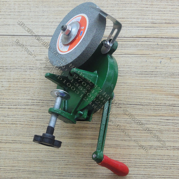 手摇砂轮机 砂轮架 diy打磨工具 磨具架 磨刀剪 手动工具