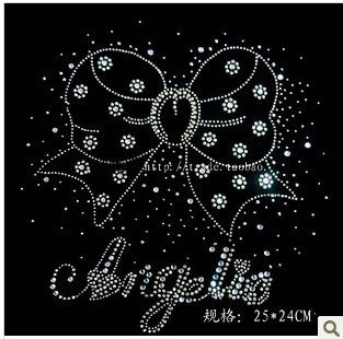 衣服烫图/ 烫钻图案/ 水钻diy烫图/蝴蝶结成品图/ 羊绒衫烫图