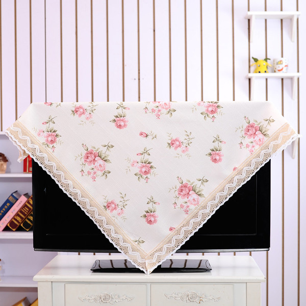 棉麻电视布 田园布艺挂式液晶电视机罩 32 42 46 4755 60寸盖布