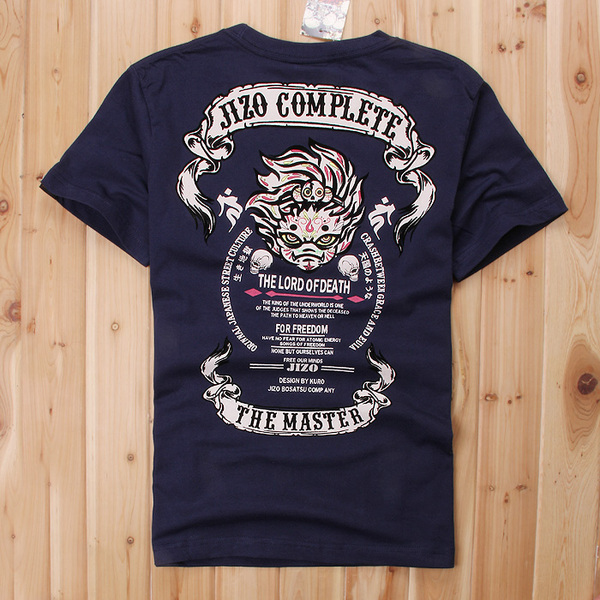 氧气先生日本潮牌鬼洗地藏小王短袖t恤男彩色潮流创意印花加大码