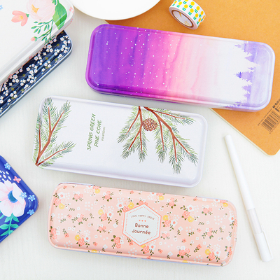 爱好铁文具盒男铅笔盒女小学生儿童铁盒笔盒素描笔盒韩国创意可爱