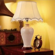 Китайские Jingdezhen Керамические настольные лампы гостиной Светильник спальни европейско-американского исследования прикроватную лампу настольную лампу