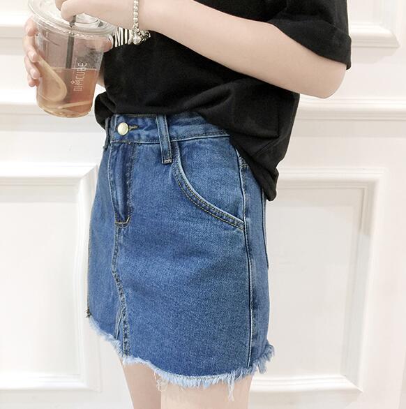 2016夏季新款宽松显瘦毛边牛仔短裤女学生韩版高腰裤裙阔腿裤热裤