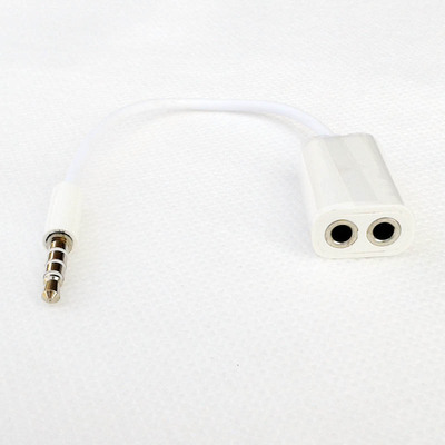 5mm一分二音频转接头手机mp3转接线耳机一拖二线一公头转两母口