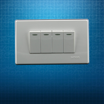 西蒙118型开关插座面板51a四联单4开四位单控四开单联开关四联关