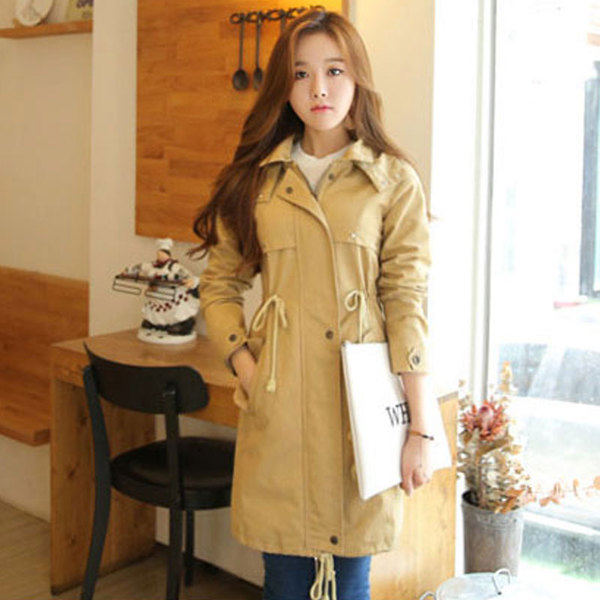 2017春装新款大码女装春秋装春季中长款修身大衣女士风衣外套 269