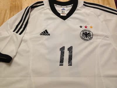全新正品adidas 2002年世界杯德国队11号主场队服球衣(仅展示)