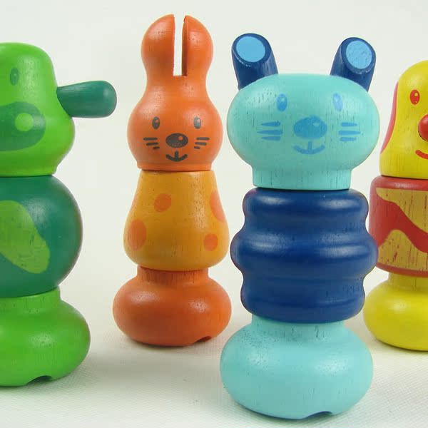 可爱螺丝动物玩偶 儿童螺丝螺母组合拆装玩具 开发智力 适1-3岁