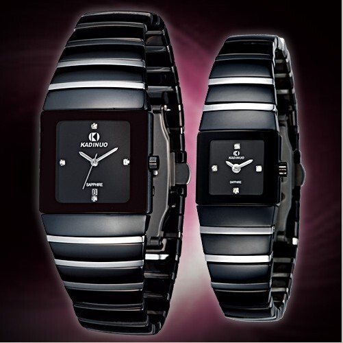 专柜代购 联保瑞士正品卡迪诺陶瓷手表 低调黑陶瓷男士手表9007