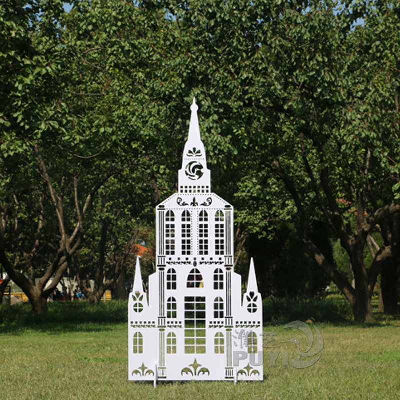 新款婚庆道具pvc立体城堡婚礼雕花平面城堡浪漫温馨镂空公主城堡