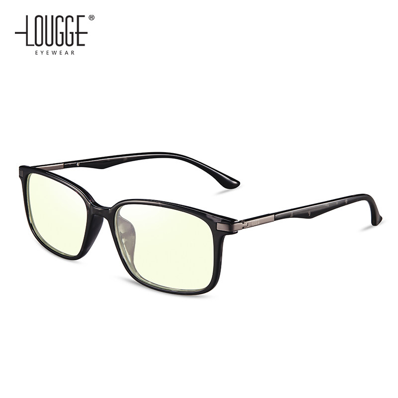 lougge巴西璐歌防辐射眼镜女平光男款电脑护目复古近视防蓝光眼镜