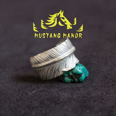 野马精工复刻 高桥吾郎goros素羽毛戒指 925纯银纯手工戒指goros