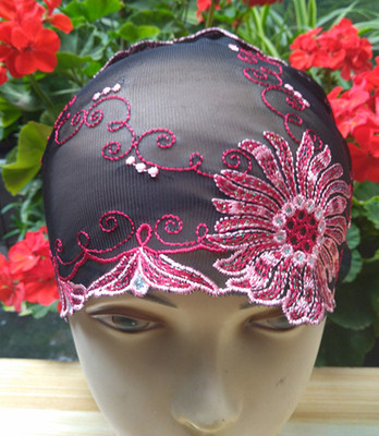 穆斯林伊斯兰回族回民用品绣花花边网纱包头方便小帽新款女礼拜帽