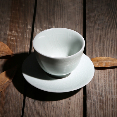 小院遇见 汝窑陶瓷茶杯品茗杯功夫茶具主人杯单杯黑陶茶盏个人杯