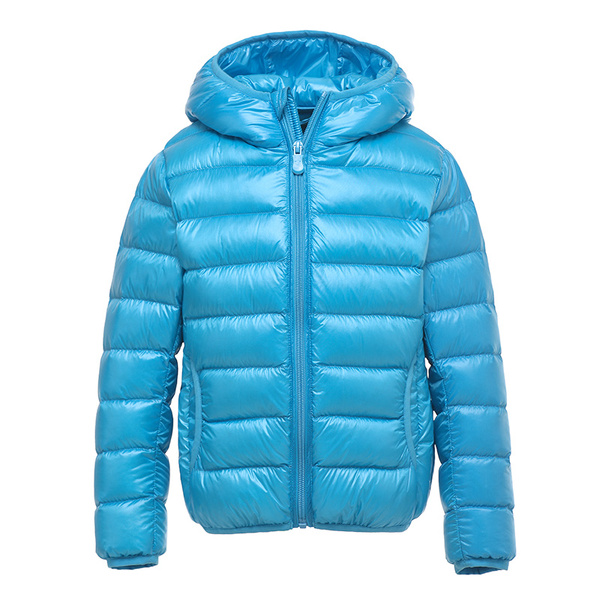 Вниз сезона детской одежды для детей мальчиков и девочек тонкие модели куртки вниз большой девственный ребенок пальто зимы короткий пункт