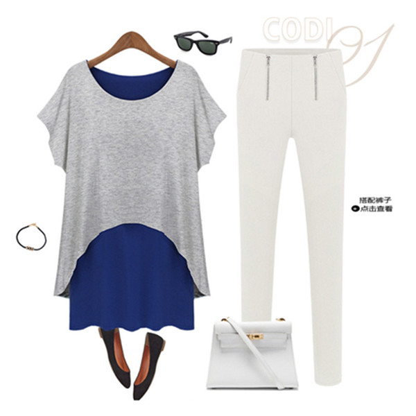 欧洲站新款两件套女装休闲短袖宽松连衣裙纯棉夏装裙子显瘦短裙