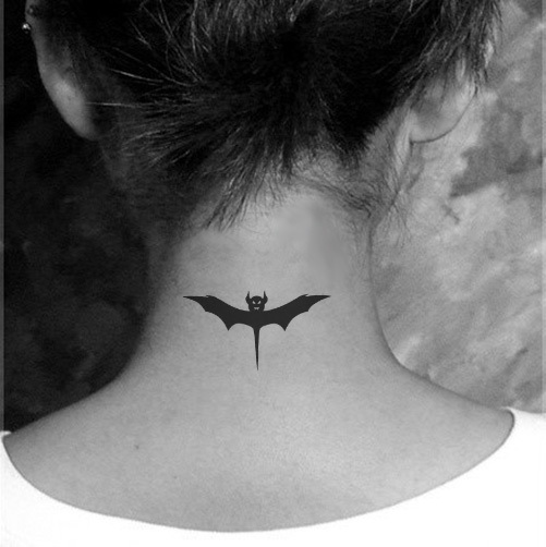 Halloween Bat Temporary Tattoo Tood