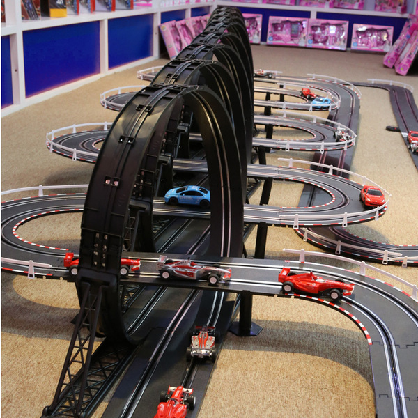 儿童轨道赛车电动遥控汽车路轨道车双人比赛男孩女孩益智玩具
