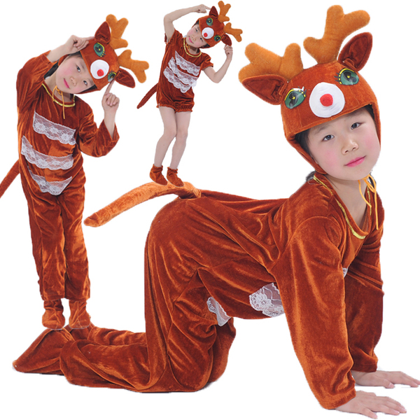 六一儿童少儿舞蹈服装幼儿小鹿动物演出服装成人小鹿表演服装