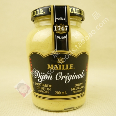 maille dijon mustard 魅雅 传统大藏芥末酱 200ml 黄芥末酱热狗