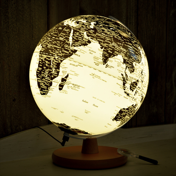 包邮台湾制造朴坊20cm欧式英文版高清 发光地球仪 led地球仪灯