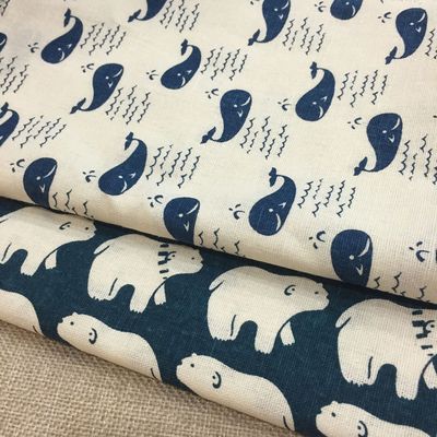 卡通动物棉麻布 沙发亚麻桌布田园窗帘拍照背景装饰手工diy面料