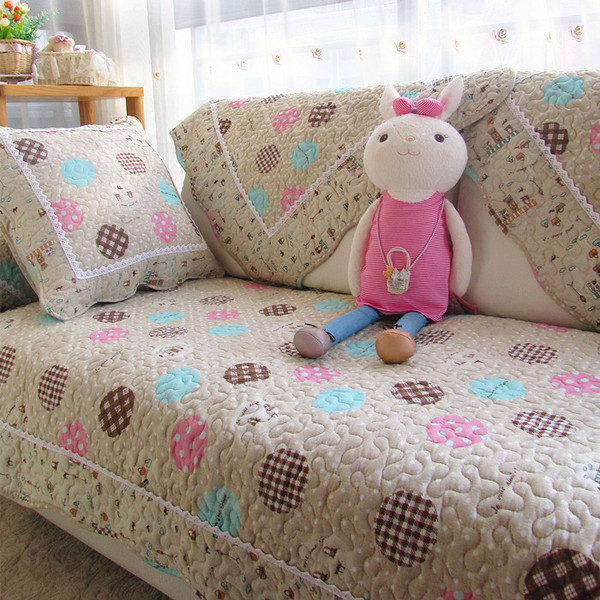 童年组合沙发垫全棉纯棉布艺垫子 田园沙发套沙发坐垫罩沙发盖布