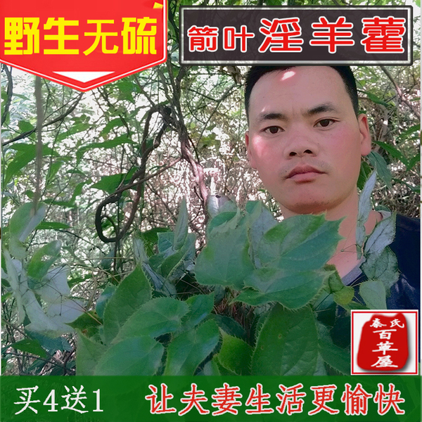 贵州优野生箭叶淫羊藿茶叶仙灵脾羊藿叶羊合叶强肾茶泡酒500g包邮