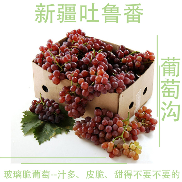 新疆特产吐鲁番无籽葡萄葡萄干新鲜葡萄玻璃脆4斤一箱顺丰包邮