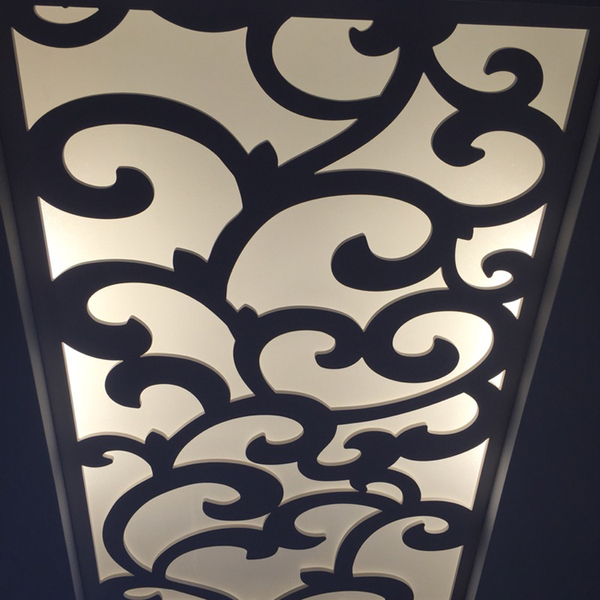 雕花板吊顶通花隔断墙现代花格屏风镂空板装饰玄关客厅过道背景墙
