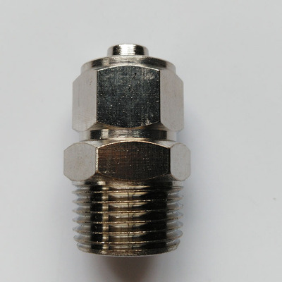 厂家热销金属锁母接头全铜镀镍快拧直通外螺纹终端气动软管接头