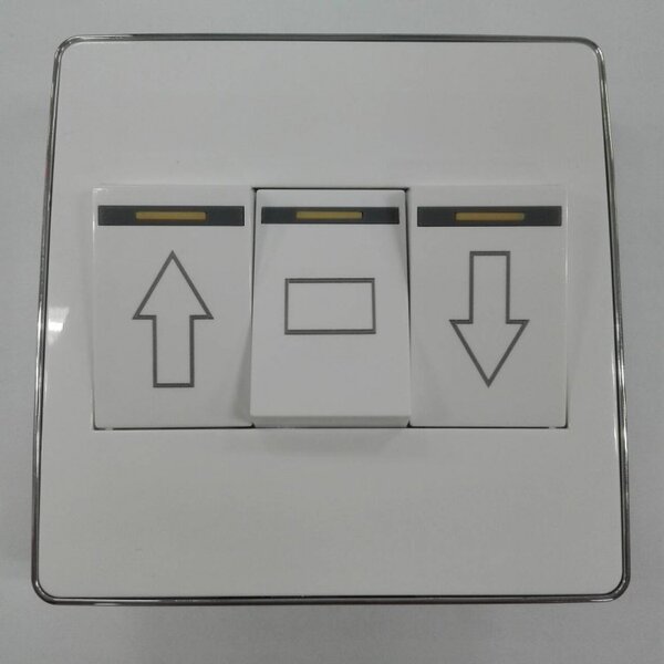 86型 三位 上下停止 移动开关 位移开关 带锁 不复位 双控 自锁