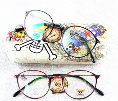 新品上架海贼王h35111复古tr90圆框男款女款近视眼镜架眼镜框