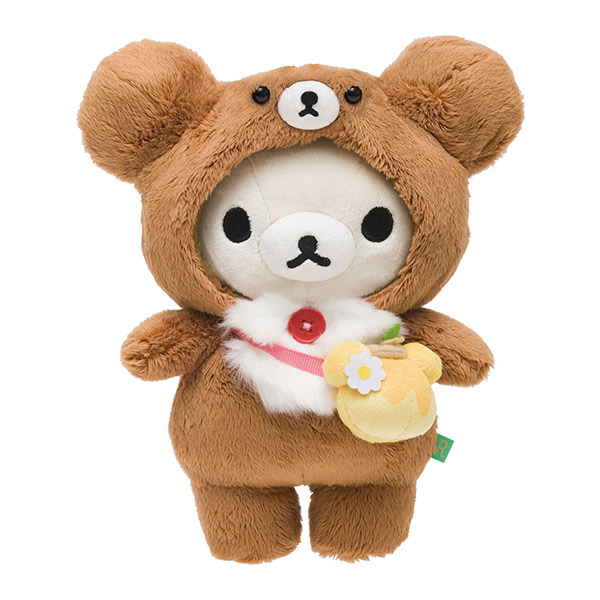 日本sanx正品rilakkuma松弛熊 白熊毛绒公仔生日礼物摆设(新朋友)